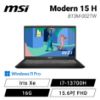 圖片 ⭐️MSI Modern 15 H B13M-002TW 經典黑 微星13代高效輕薄商務筆電/i7-13700H/Iris Xe/16GB/512G PCIe/15.6吋 FHD/W11 Pro/白色背光鍵盤⭐️