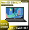 圖片 MSI Modern 15 H B13M-002TW 經典黑 微星13代高效輕薄商務筆電/i7-13700H/Iris Xe/16GB/512G PCIe/15.6吋 FHD/W11 Pro/白色背光鍵盤🎈送保護套/滑鼠墊/鍵盤膜🎈