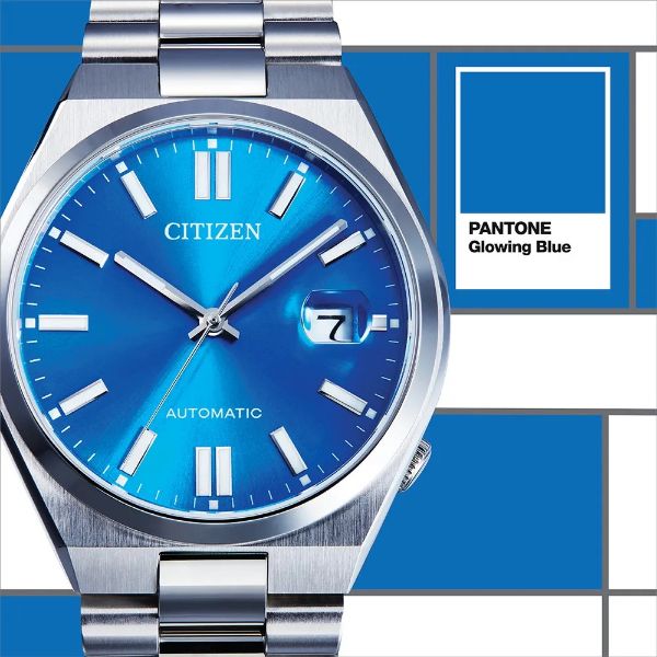 圖片 【高雄時光鐘錶】CITIZEN 星辰 NJ0158-89L PANTONE限定款 復古機械錶 炫光藍