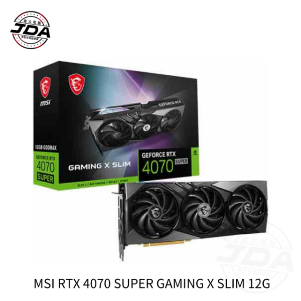 圖片 捷大電腦 微星 MSI RTX 4070 SUPER GAMING X SLIM 12G 顯示卡