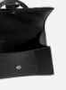 圖片 Balenciaga 593546小款 Hourglass S 鱷魚紋小牛皮沙漏包 黑釦 黑色《佳節年終折扣》