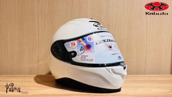 圖片 【帽牧屋】日本 OGK KABUTO 空氣刀 6 全罩 AEROBLADE 6 雙D扣 輕量 素色 珍珠白