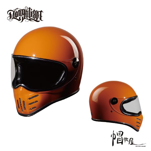 圖片 【帽牧屋】MONGOLIAN蒙古人 全罩 安全帽 山車帽 鎖鏡武侍魂 星戰帽 雙D扣 橘