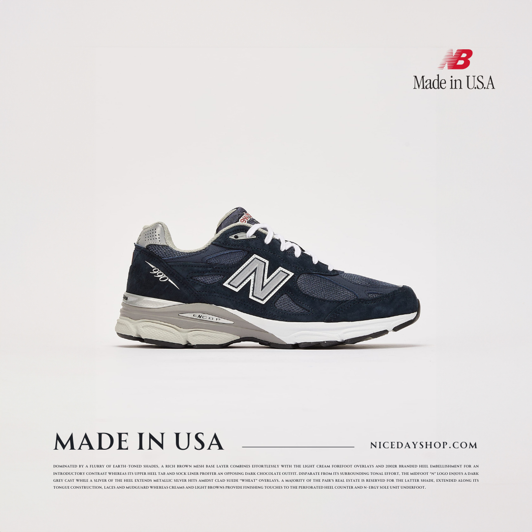 NICEDAY 現貨 New Balance 990v3 海軍藍 美製 男女尺寸 M990NB3