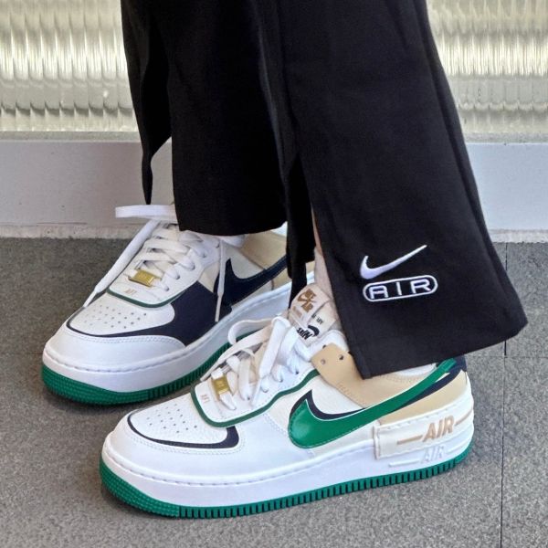 圖片 Nike Air Force 1 Shadow 復古白綠 解構 拼接 DZ1847-102