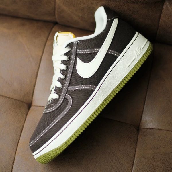 圖片 Nike Air Force 1 Low '07 棕色 帆布 反光 休閒鞋 CI9349-201