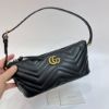 圖片 Gucci ‎739166 GG Marmont 绗缝肩背包 黑色﻿《2024 季度新品》