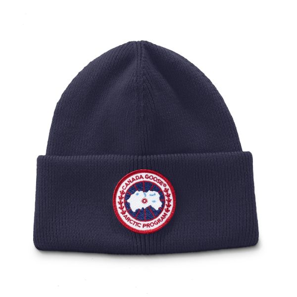 圖片 CANADA GOOSE 基本款大logo毛帽 海軍藍色 6936M43151 NAVY