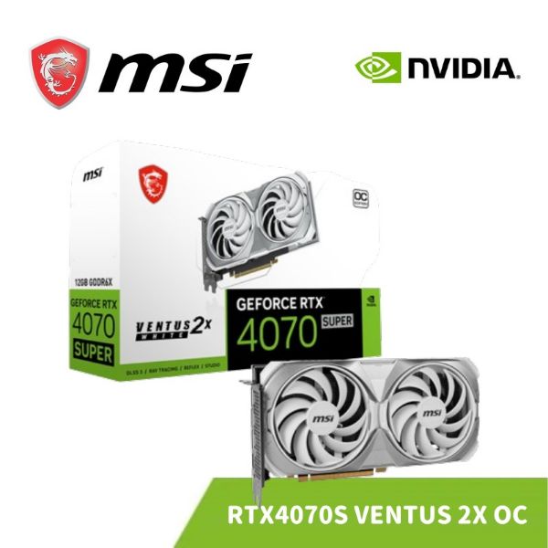 圖片 MSI 微星 RTX 4070 SUPER 12G VENTUS 2X WHITE OC 顯示卡