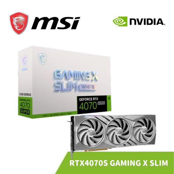 圖片 MSI 微星 RTX 4070 SUPER 12G GAMING X SLIM WHITE 顯示卡