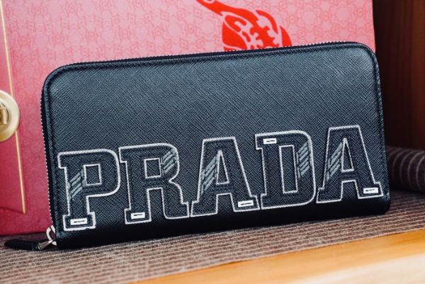 圖片 Prada 2ML317 PRADA LOGO Zip Wallet 多格層拉鍊長夾 黑