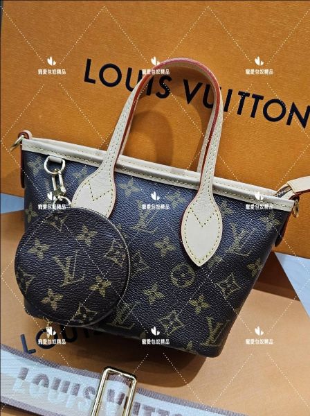 圖片 LV M46705 Neverfull BB 老花 手提斜背兩用包   