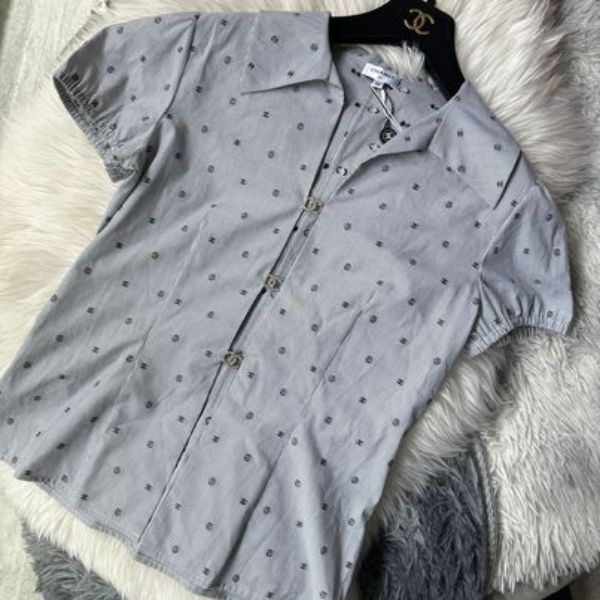 圖片 Chanel 24p 印花刺繡開襟襯衫