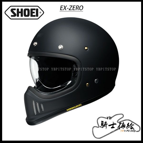 圖片 SHOEI EX-ZERO 素色 消光黑 代理公司貨 山車帽 復古 越野 全罩 安全帽 內藏鏡片