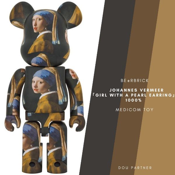 圖片 【Dou Partner】BE@RBRICK Johannes 戴珍珠耳環的少女 1000% 庫伯力克熊 現貨