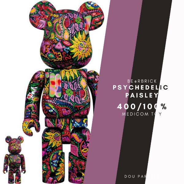 圖片 【Dou Partner】BE@RBRICK Psychedelic Paisley 變形蟲 100/400% 庫伯力克熊 現貨