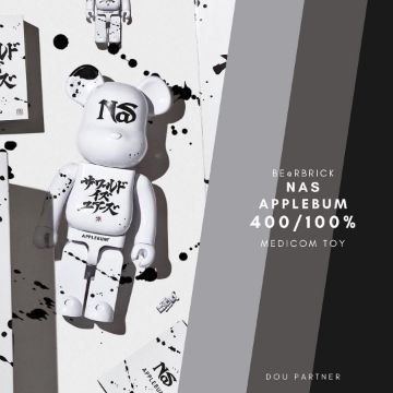 圖片 【Dou Partner】BE@RBRICK NAS APPLEBUM WHITE 100/400% 庫伯力克熊 現貨