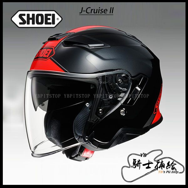 圖片 SHOEI J-Cruise II ADAGIO TC-1 黑紅 內墨鏡 安全帽 公司貨 實體店面