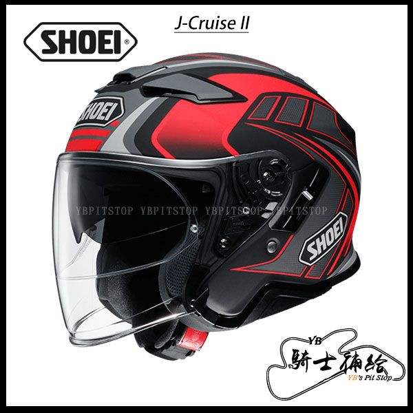 圖片 SHOEI J-Cruise II AGLERO TC-1 黑紅 代理公司貨 內墨鏡 安全帽 實體店面