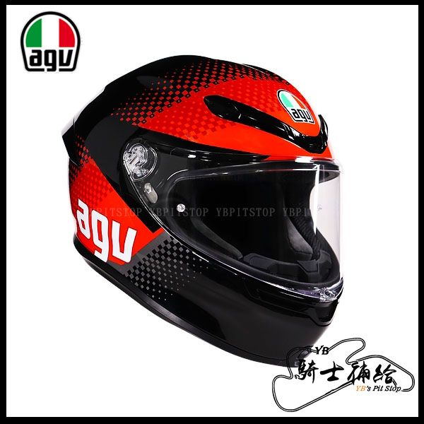 圖片 公司貨 AGV K6 S Fision 2 黑紅 亞洲版 全罩 安全帽 新款 K6S 輕量 大鴨尾