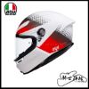 圖片 公司貨 AGV K6 S Fision 珍珠白灰紅 亞洲版 全罩 安全帽 新款 K6S 輕量 大鴨尾