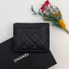 圖片 【哈極品】全新品現貨《CHANEL 香奈兒 黑銀 荔枝皮 二折對開短夾/卡包/皮夾》