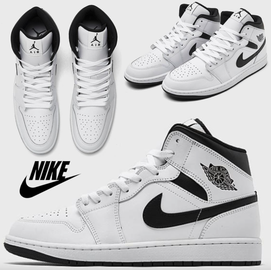 🖤NIKE AIR JORDAN 1 AJ 1 MID 白黑熊貓 中筒 男鞋 DQ8426-132