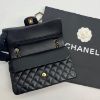 圖片 【哈極品】美品《CHANEL 香奈兒 黑金羊皮菱格紋25公分CF鍊包/肩背包/斜背包》