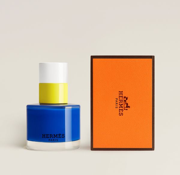圖片 Hermès 愛馬仕彩妝 指甲油 Les Mains Nail polish #62電光藍 Bleu Électrique 15ml - 2024春夏限量/專櫃緞帶包裝