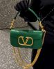 圖片 【促銷品】Valentino 小牛皮小款 Loco 金鍊包 翡翠綠色