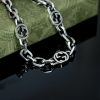 圖片 GUCCI INTERLOCKIN G 雙G復古仿舊經典手鍊 925銀 古馳