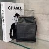 圖片 【哈極品】美品《CHANEL 香奈兒 黑色全皮冰格紋手拿包/手提包/晚宴包》