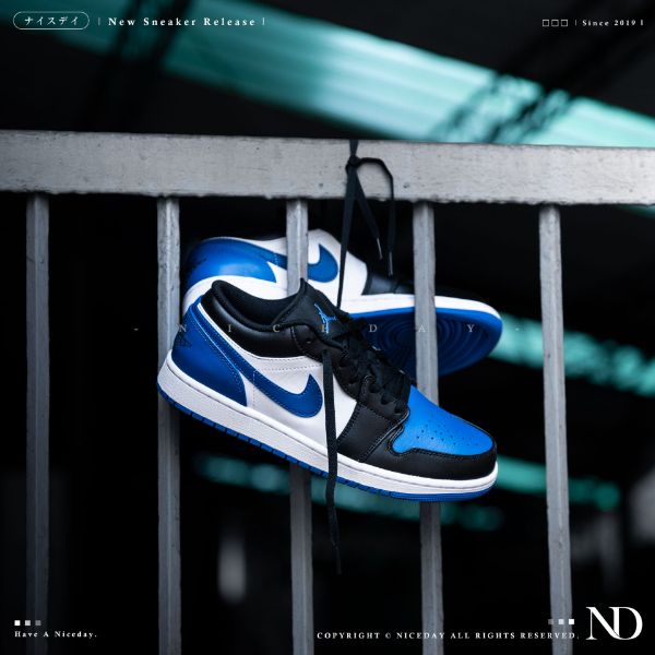 NICEDAY 現貨 Nike Air Jordan 1 Low Royal Toe 皇家藍 低筒 男款 553558-140