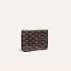 圖片 Goyard 高雅德 Senat Mini 經典滿版LOGO帆布拉鍊一字零錢包 金棕黑邊/迷你/銀扣