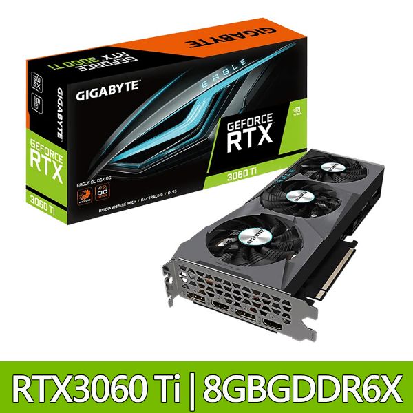 圖片 技嘉 RTX 3060 Ti EAGLE OC D6X 8G 顯示卡(N306TXEAGLE OC-8GD)