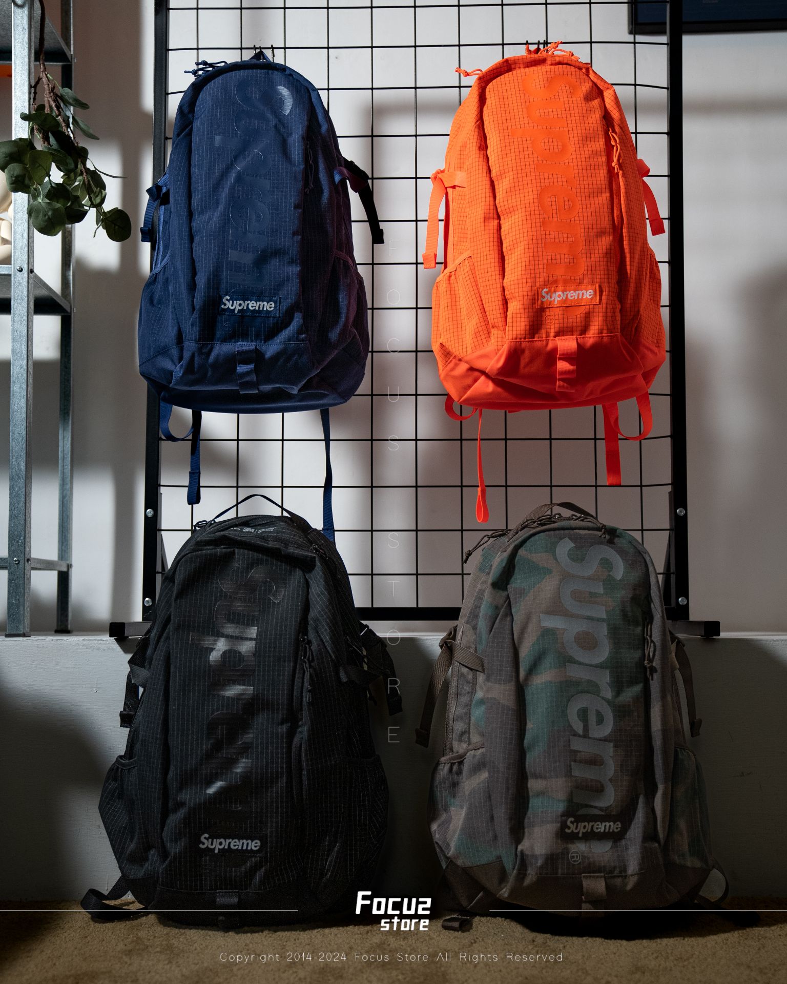 Focus Store】現貨秒發Supreme SS24 Week 1 Backpack 後背包反光四色