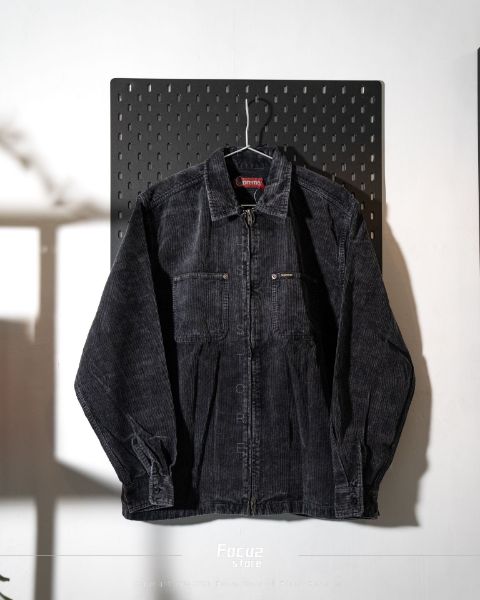 Supreme SS24 Week 1 Washed Conrduroy Zip Up Shirt