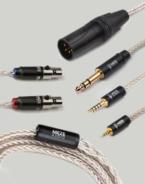 圖片 ─ 新竹立聲 ─ Meze Audio PCUHD 銅鍍銀 耳機升級線 4pin XLR - 2.5m