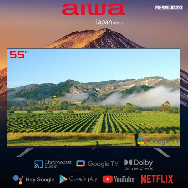 圖片 AIWA 日本愛華 55吋4K HDR Google TV 智慧聯網液晶顯示器(AI-55UD24)