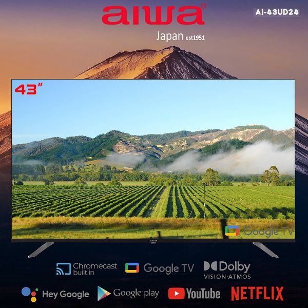 圖片 AIWA 日本愛華 43吋4K HDR Google TV 智慧聯網液晶顯示器(AI-43UD24)