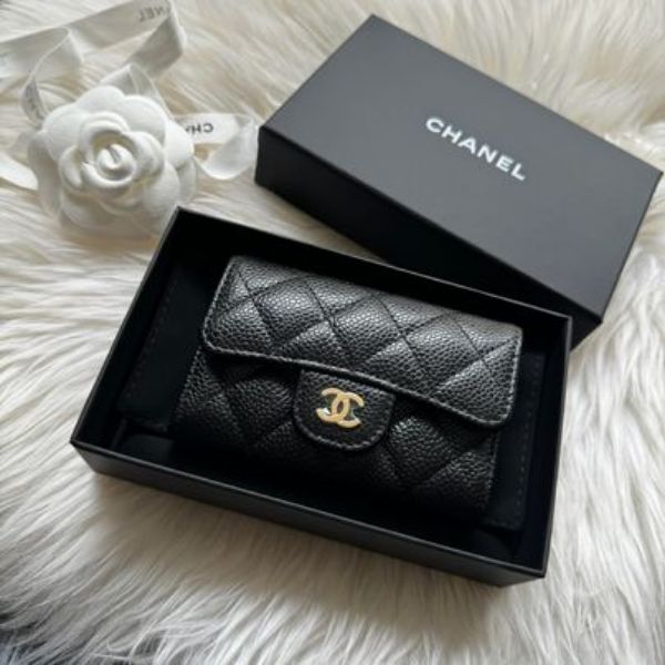 圖片 Chanel 黑金荔枝經典卡包