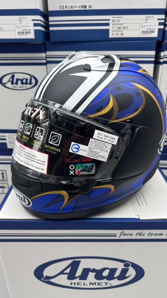 嘉義Riderment萊德曼騎士部品』ARAI RX7X NAKASUGA 21 中須賀克藍眼睛納普斯公司貨全罩式安全帽-zingala商店