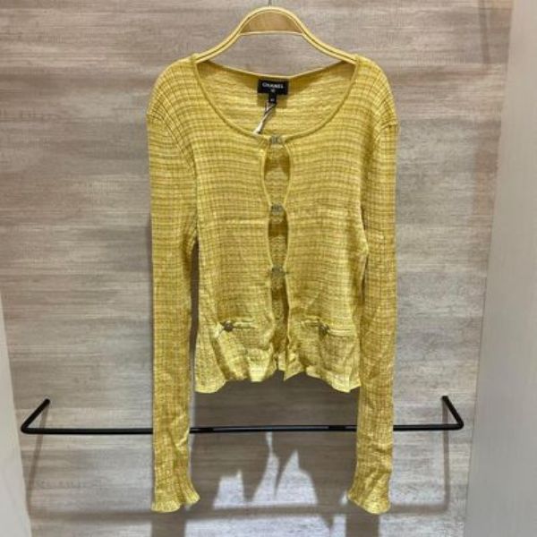 圖片 chanel 22p黃色獅子鈕扣開襟衫 