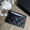 圖片 Chanel 黑銀荔枝皮經典款卡夾