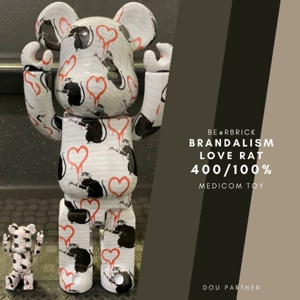 圖片 【Dou Partner】BE@RBRICK BRANDALISM LOVE RAT 400/100% 庫伯力克熊 未拆 現貨