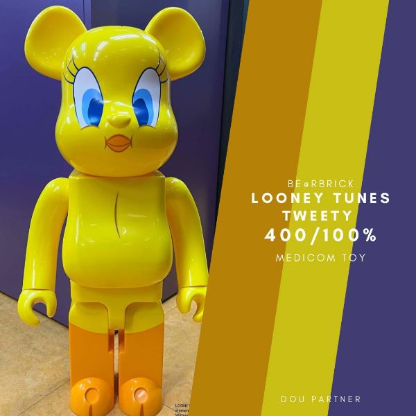 圖片 【Dou Partner】BE@RBRICK LOONEY TUNES TWEETY 100/400% 庫伯力克熊 未拆 現貨