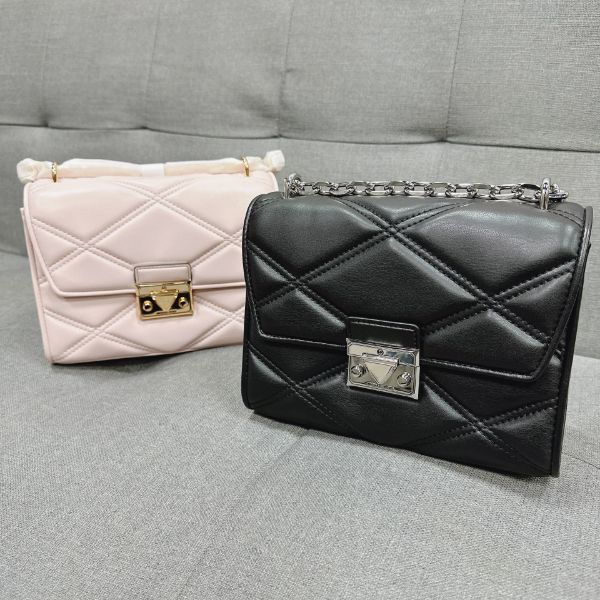 圖片 ［SKR精品服飾］MICHAEL KORS MK小香風菱格紋 鏈條包 羊皮皮革 肩背包