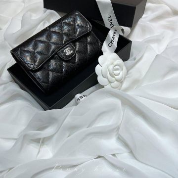 圖片 CHANEL 荔枝皮銀/三折中夾