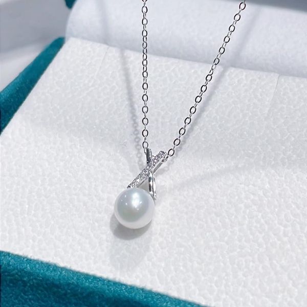 圖片 珍珠鑽石項鍊