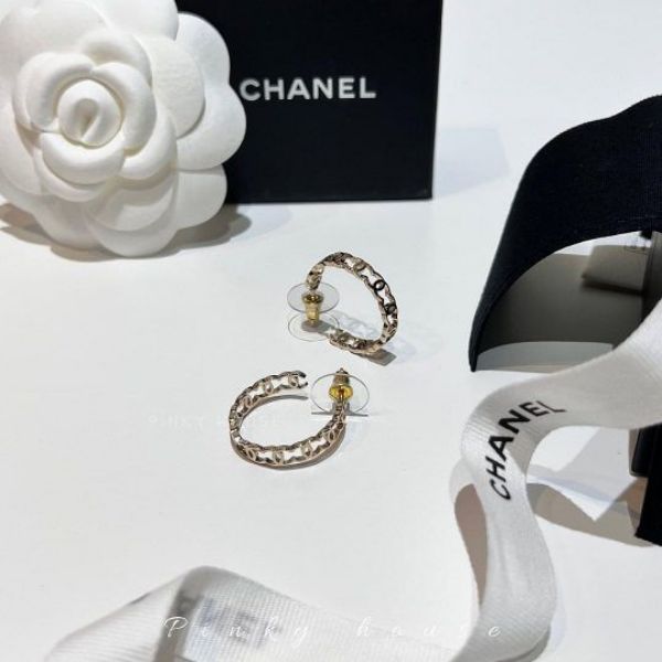 圖片 CHANEL 小雙C圈圈耳環